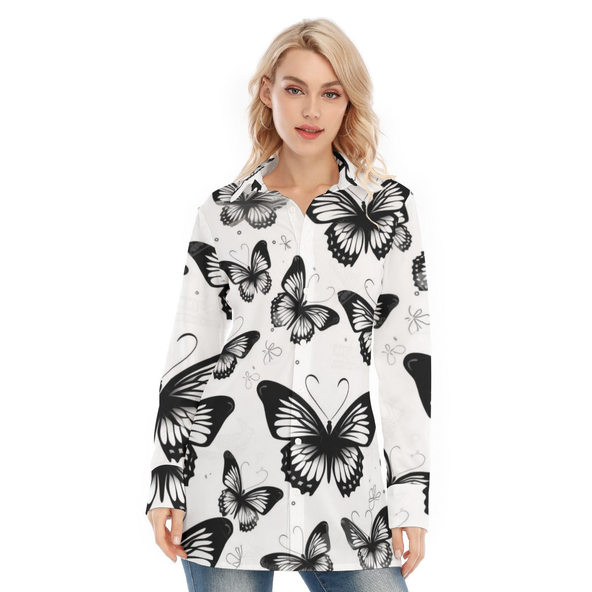 FeshDrop All-Over Print Women's Long Shirt