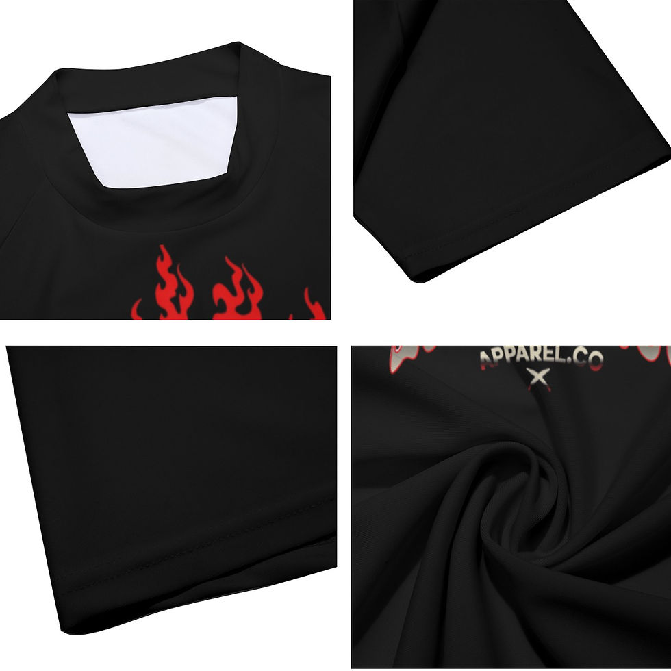 Thumbnail: All-Over Print Men's Tight Surf Clothing With Half Sleeves