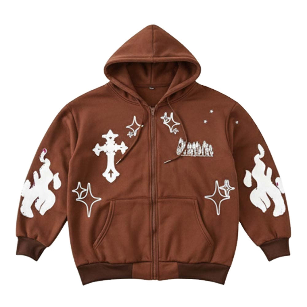 Unisex Heavyweight Graphic Eco-Fleece Turtleneck Hoodie