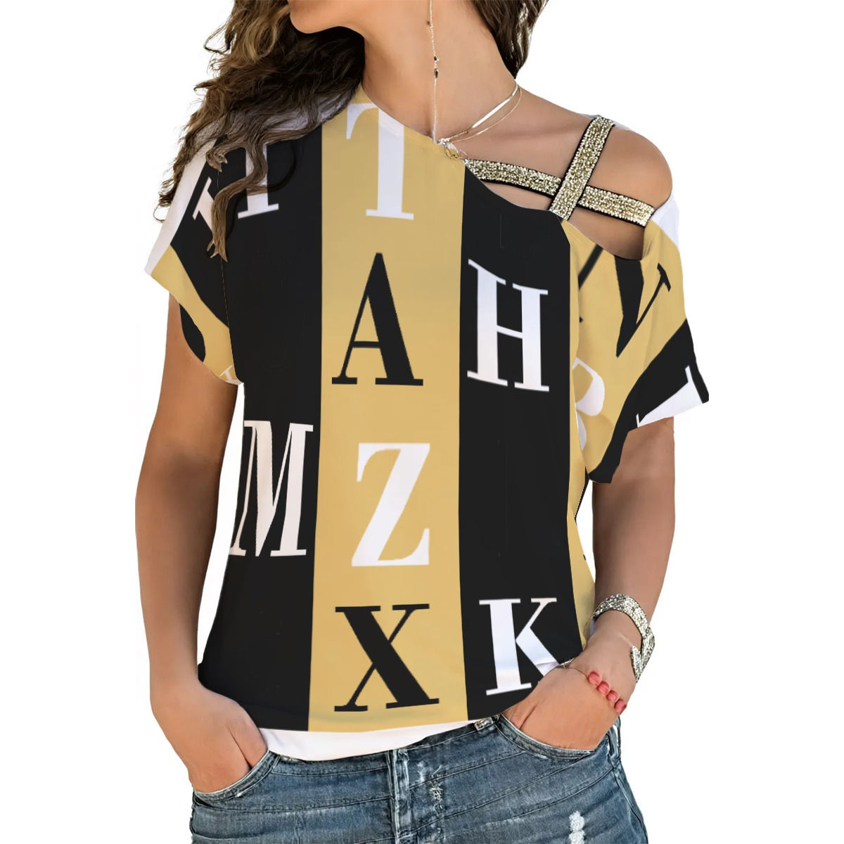 Freshdrop Women's T-shirt With Elastic Band