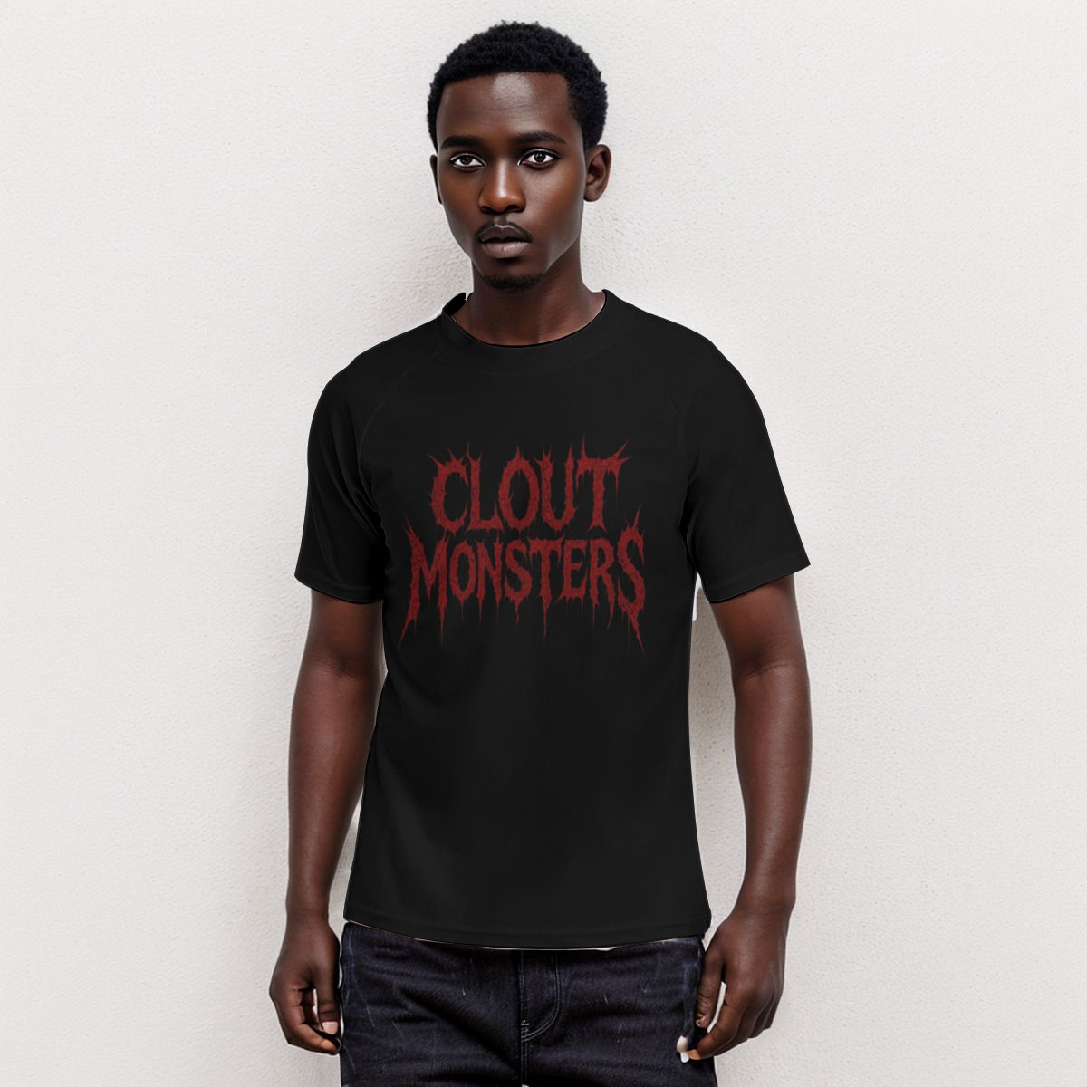 CloutMonsters All-Over Print Men's Tight Surf Clothing With Half Sleeves