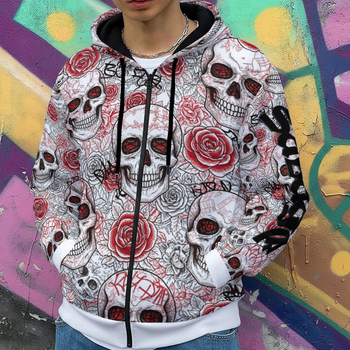 Freshdrop Men's Heavy Fleece Zip Up Hoodie
