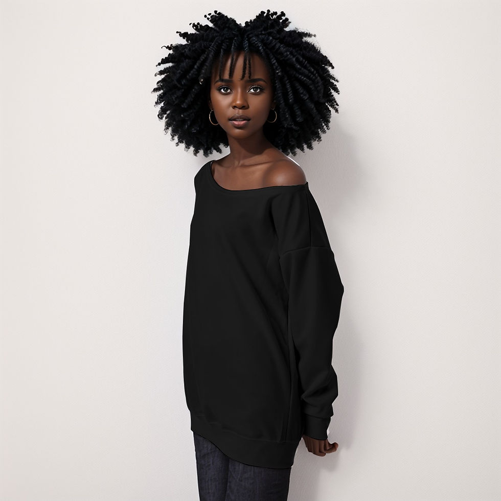 Thumbnail: freshdrop All-Over Print Oversized Women's Off-Shoulder Sweatshirt