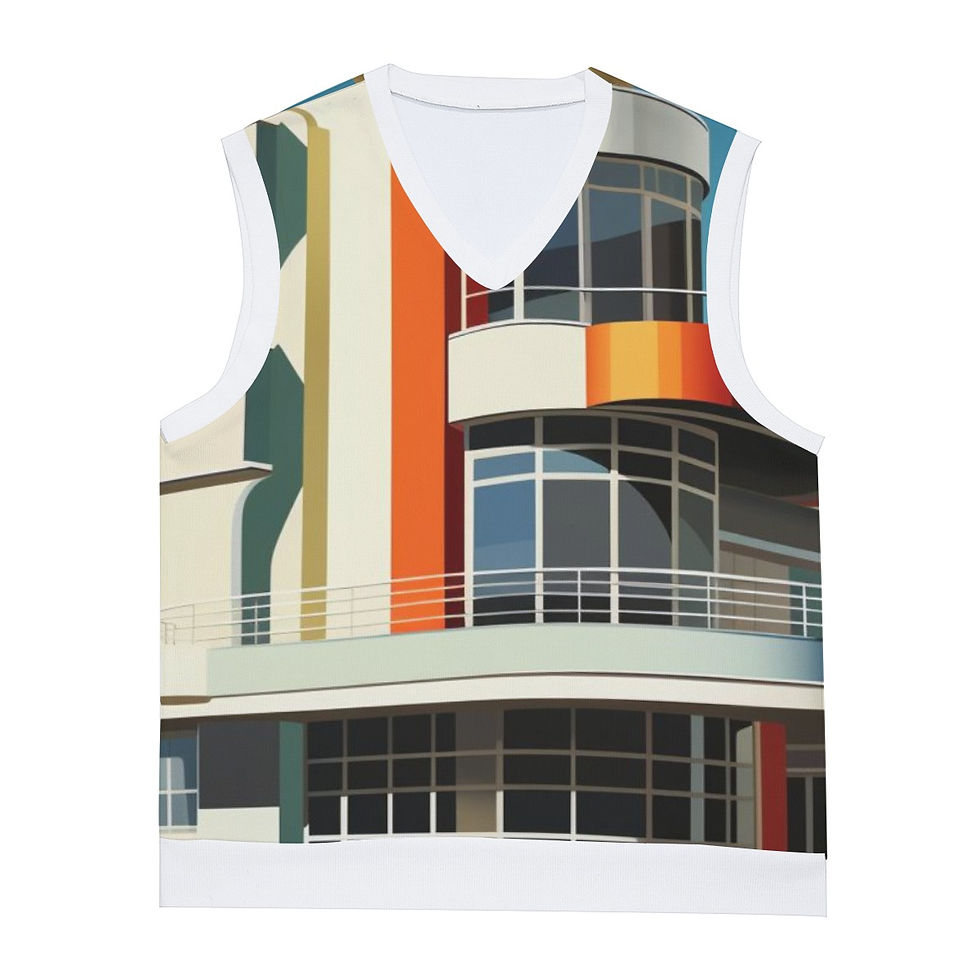 Thumbnail: freshdrop All-Over Print Men's Imitation Knitted V-neck Vest