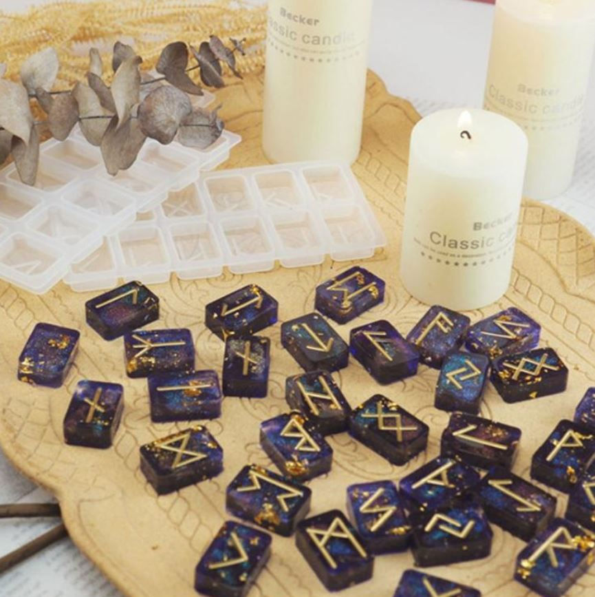 Thumbnail: Viking Rune Stones Silicon mould Kit for Candles or Resin