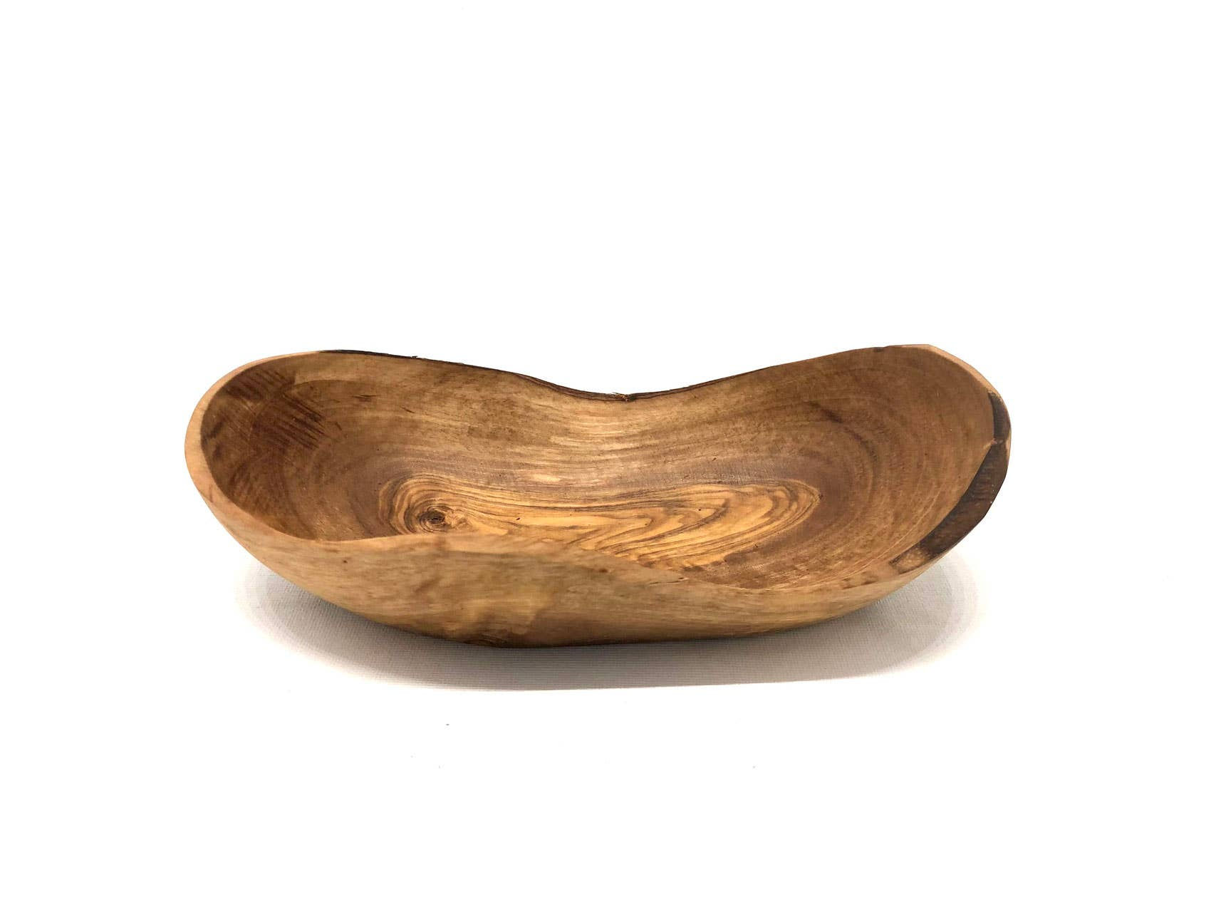 Olive Wood Rustic Oval Bowl - Large ~6-7 in.