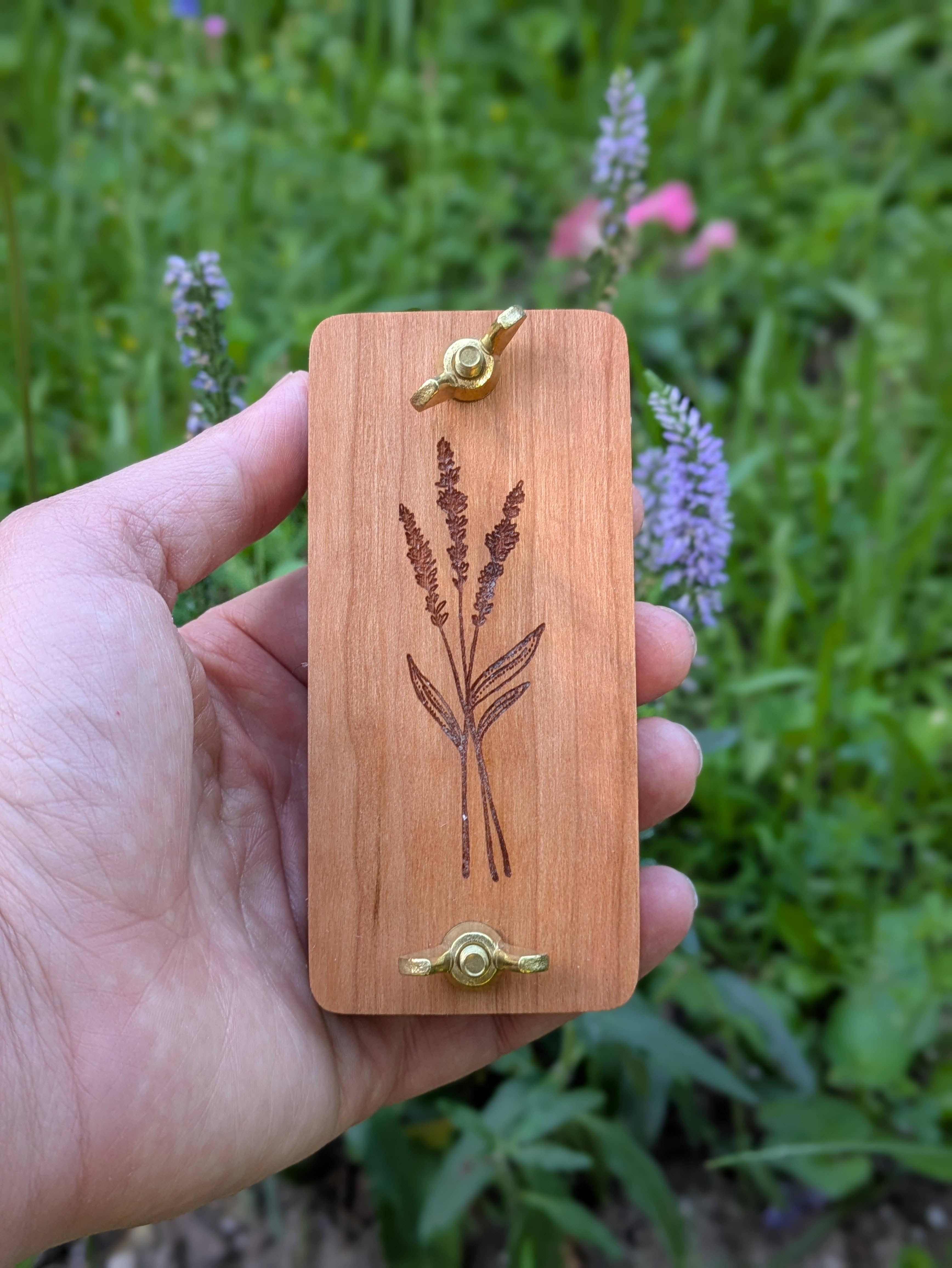 Pocket Sized Flower Press With Lavender Design
