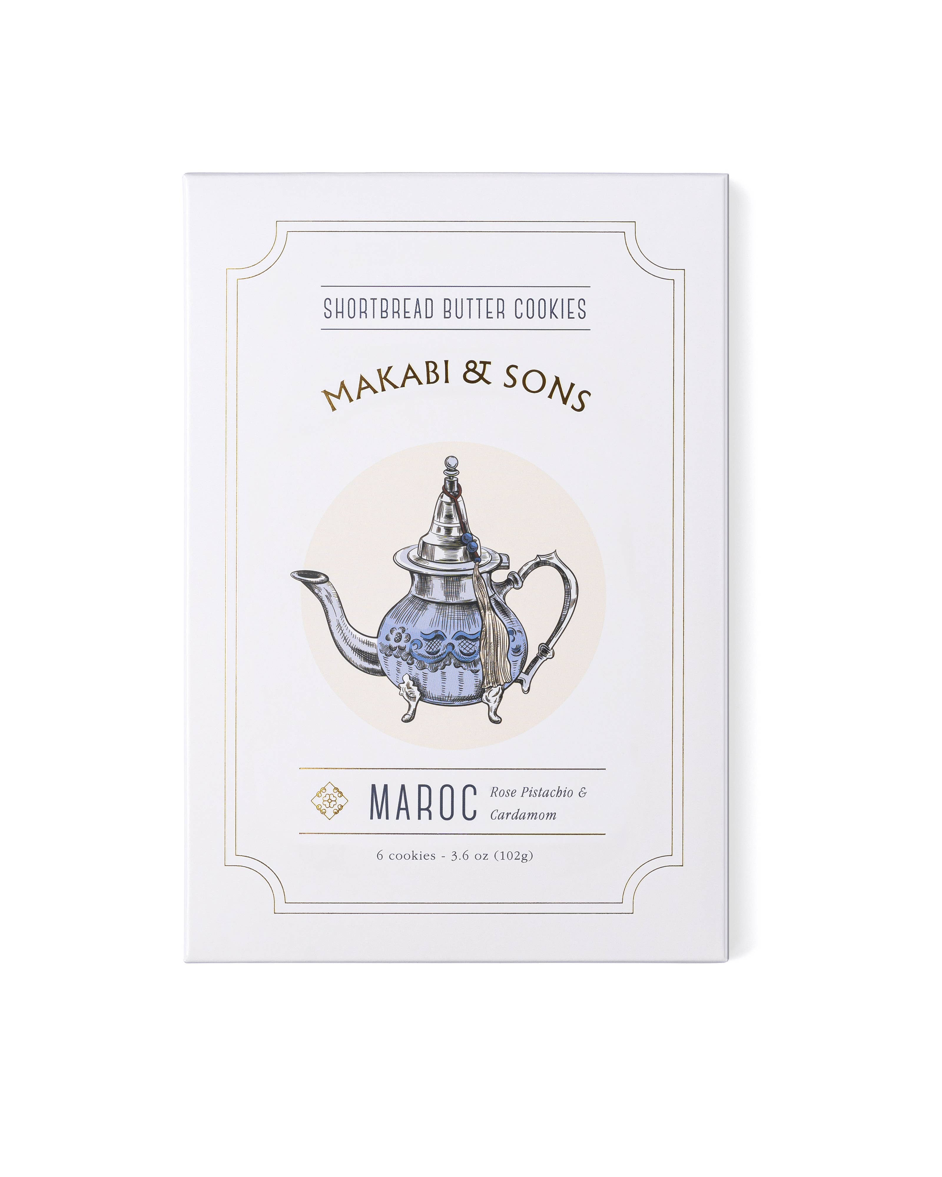 Rose Pistachio Cardamom Cookies - Maroc - Makabi & Sons