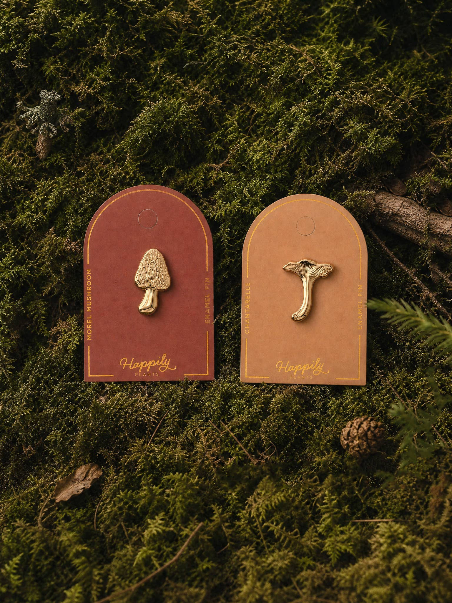 Chanterelle Mushroom Pin