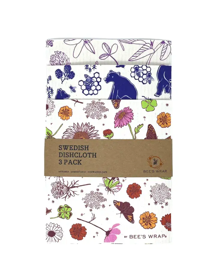 Bee's Wrap® Swedish Dishcloth 3 Pack - Original Mixed Prints