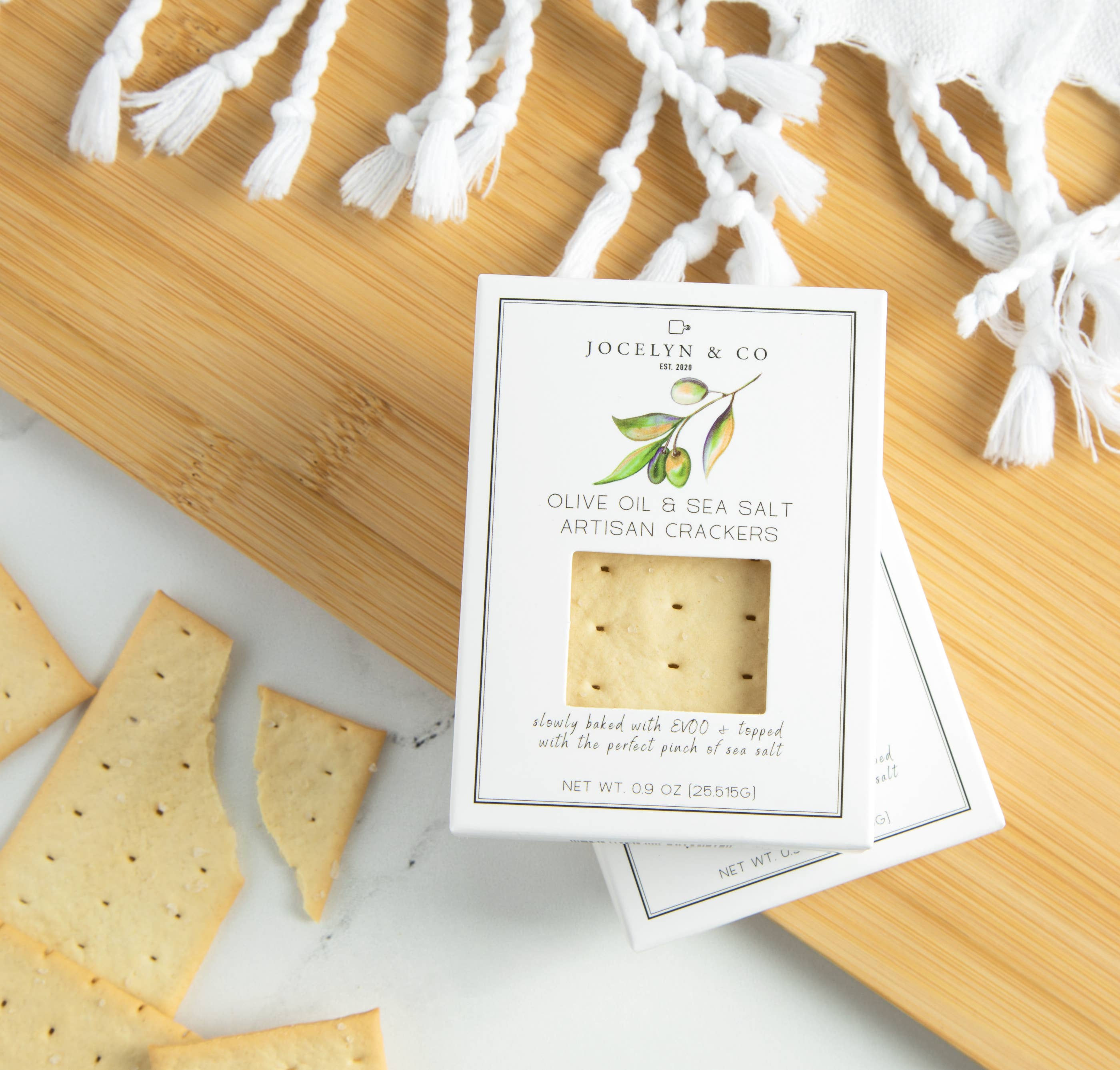 Jocelyn & Co. Mini Olive Oil & Sea Salt Crackers