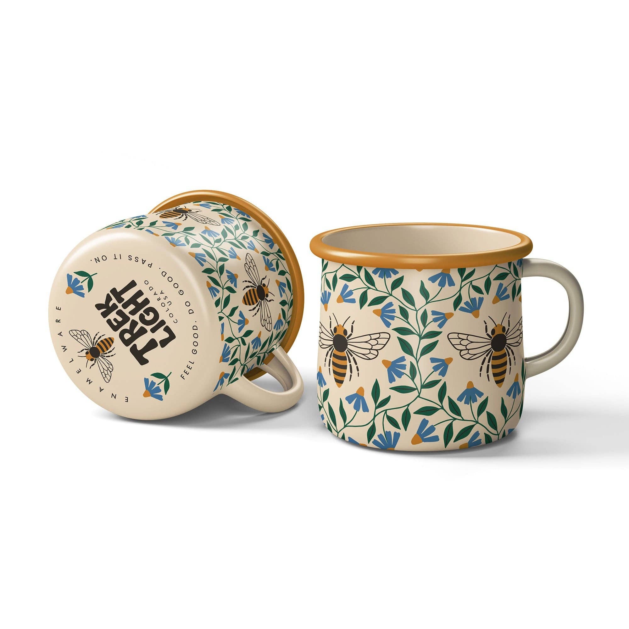Enamel Coffee & Camp Mug \| Honeybee \| 16oz
