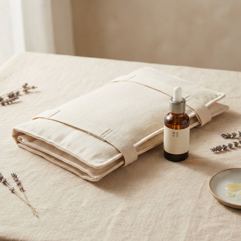 Thermal Castor Oil Compress Wrap for Liver & Gut Support