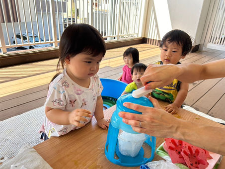 6月25日(火)冷たい氷遊び最高☆
