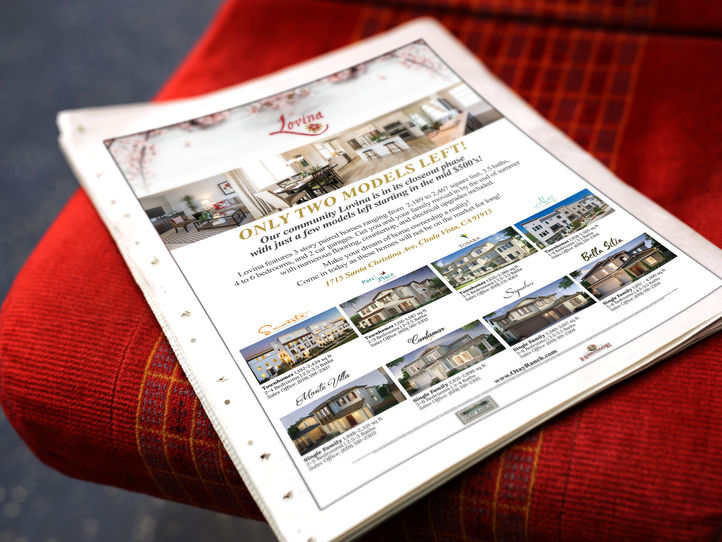 Lovina New Homes Opening Newspaper Announcement