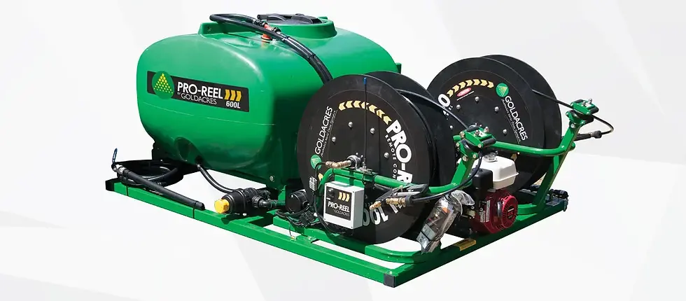 Thumbnail: Goldacres Pro-Reel Twin 100m Reels - Traymount Sprayer – 600L