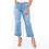 Miniatura: Calça jeans rasgada barra desmanchada