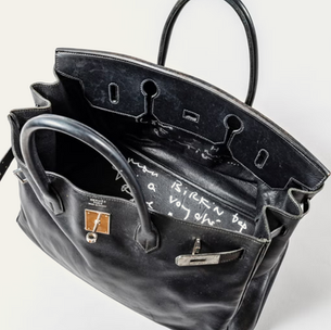 Birkin Voyageur: a bolsa icônica de Jane Birkin vai a leilão com marcas pessoais da artista