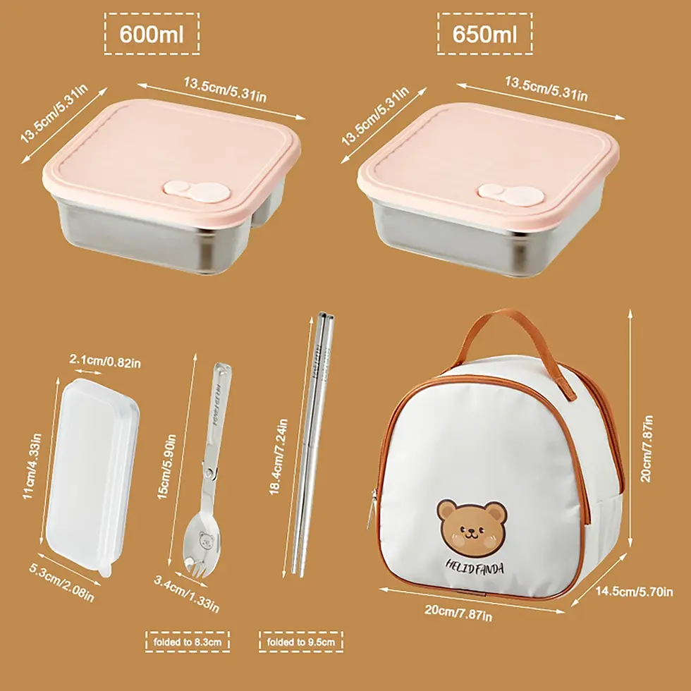 Thumbnail: WORTHBUY Stainless Lunch Box With Lid PortableFood Container  Leak Proof