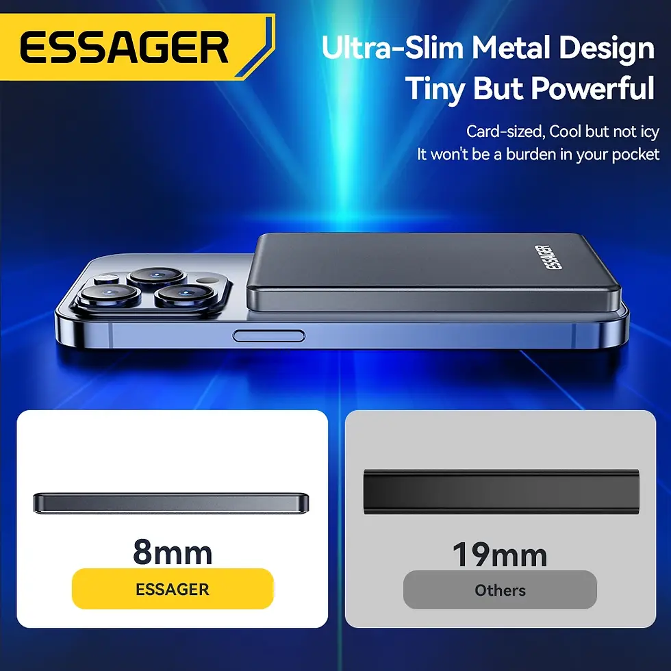 Thumbnail: Essager Thin Wireless Power Bank Magnetic 20W 5000mAh Portable Fast Charging