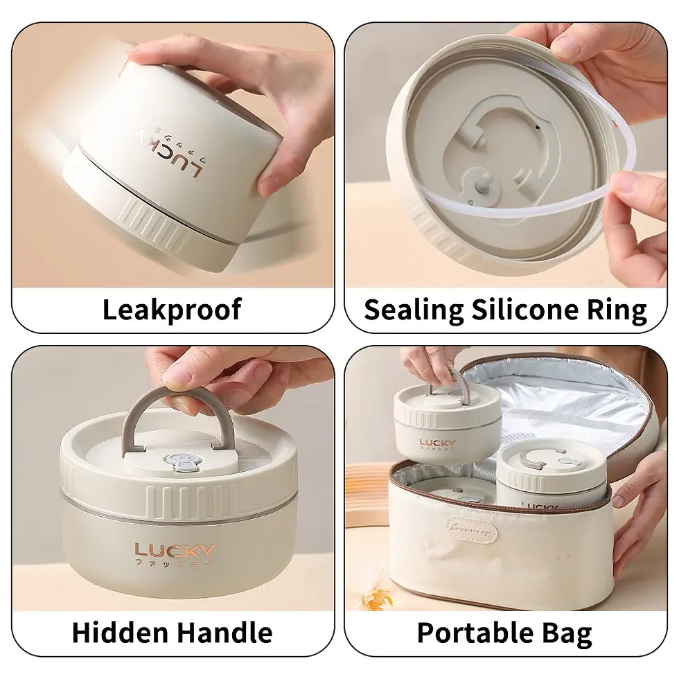 縮圖：WORTHBUY Bento Box Set Lunch Container With Insulated Thermal Food Container