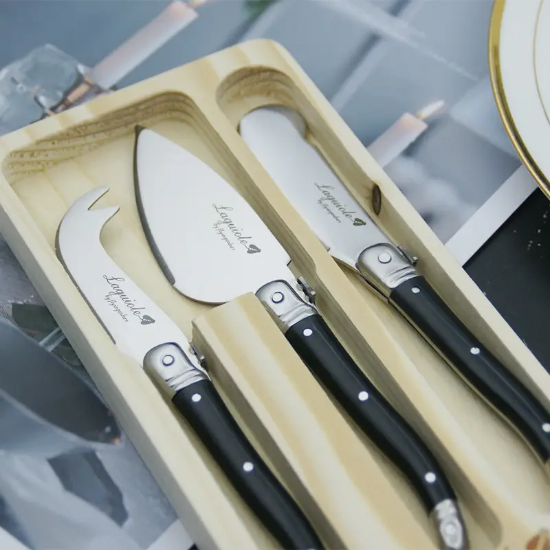 縮圖：Laguiole Cheese Tool Set Black Butter  Jam Knife Slicer  Scraper Cutter