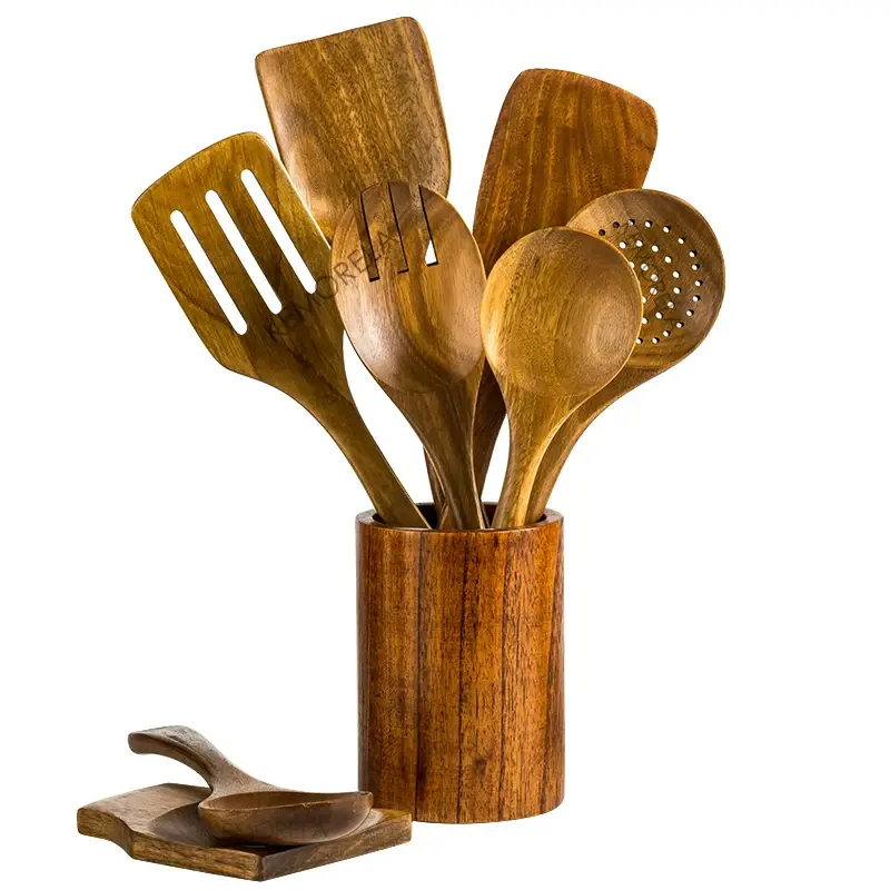 Thumbnail: Wooden Spoons for Cooking, Wooden Utensils for Cooking  Set