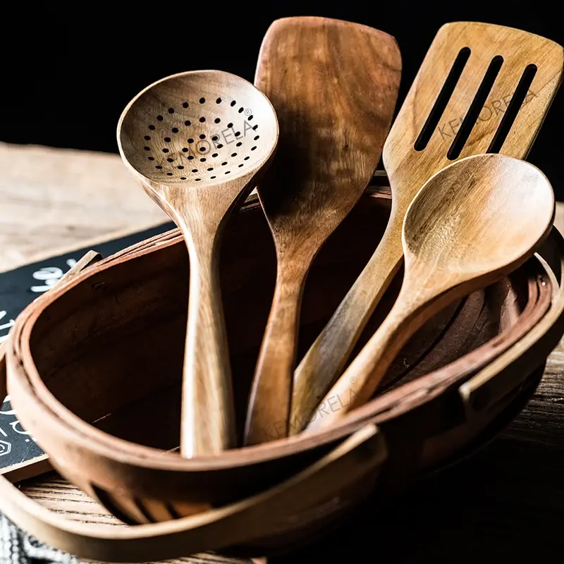 Thumbnail: Wooden Spoons for Cooking, Wooden Utensils for Cooking  Set