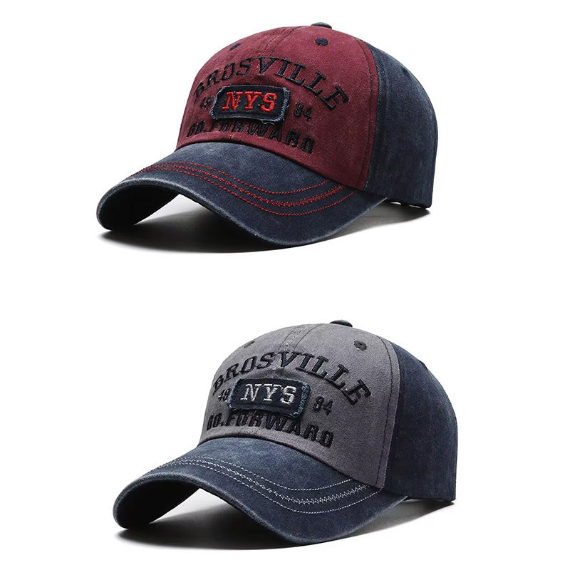 Miniatura: Four Seasons Men's Baseball Cap Casual Wash Embroidered Cap Curved Brim Bowler S