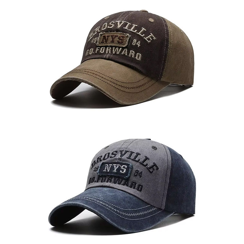 Miniatura: Four Seasons Men's Baseball Cap Casual Wash Embroidered Cap Curved Brim Bowler S