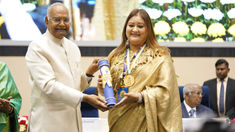 Seema Singh Founder of Meghashrey honoured by 14th President of India Mr. Ram Nath Kovind