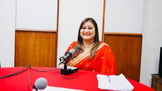 Seema Singh interviews for Vividh Bharti Aakashwani