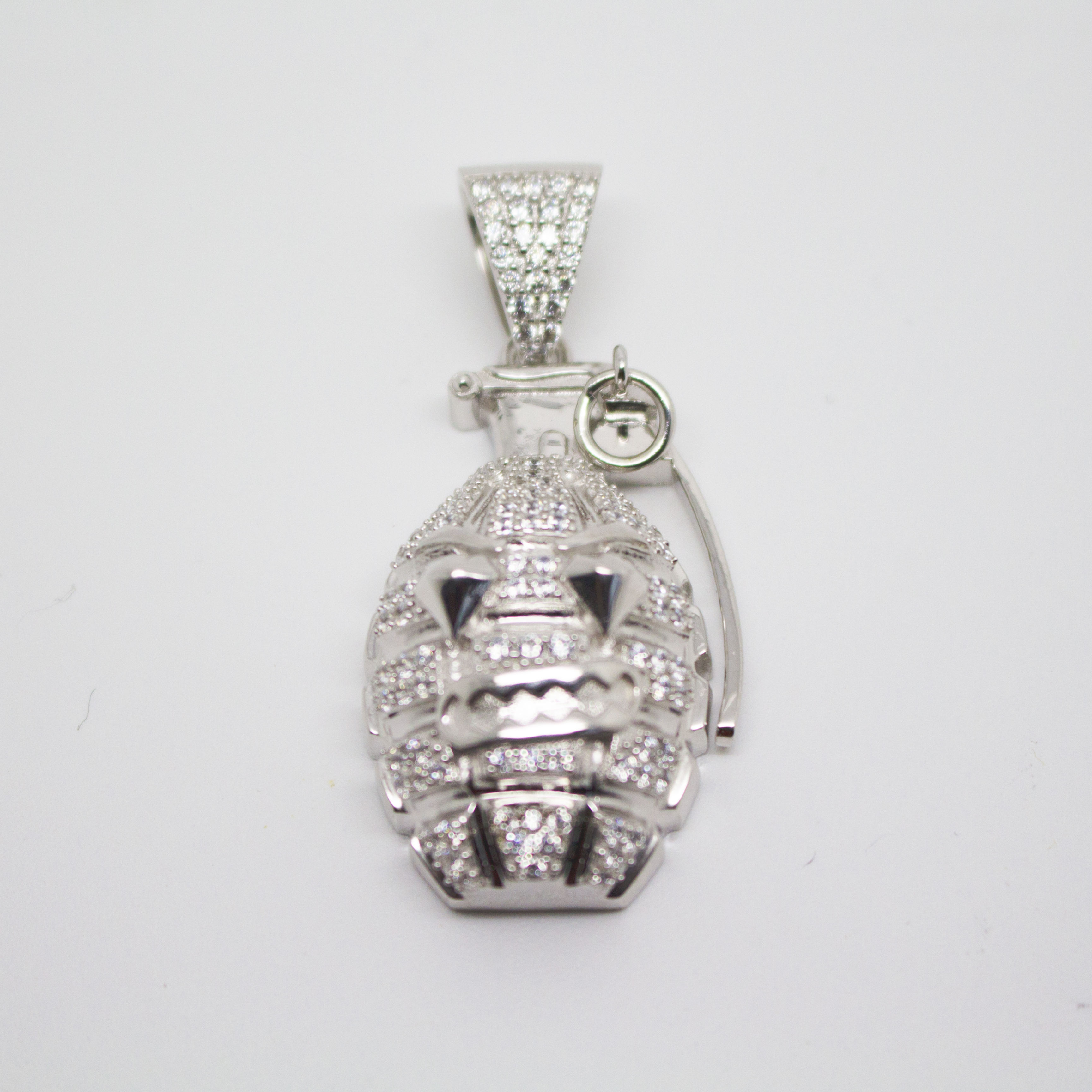 Silver Grenade Pendant