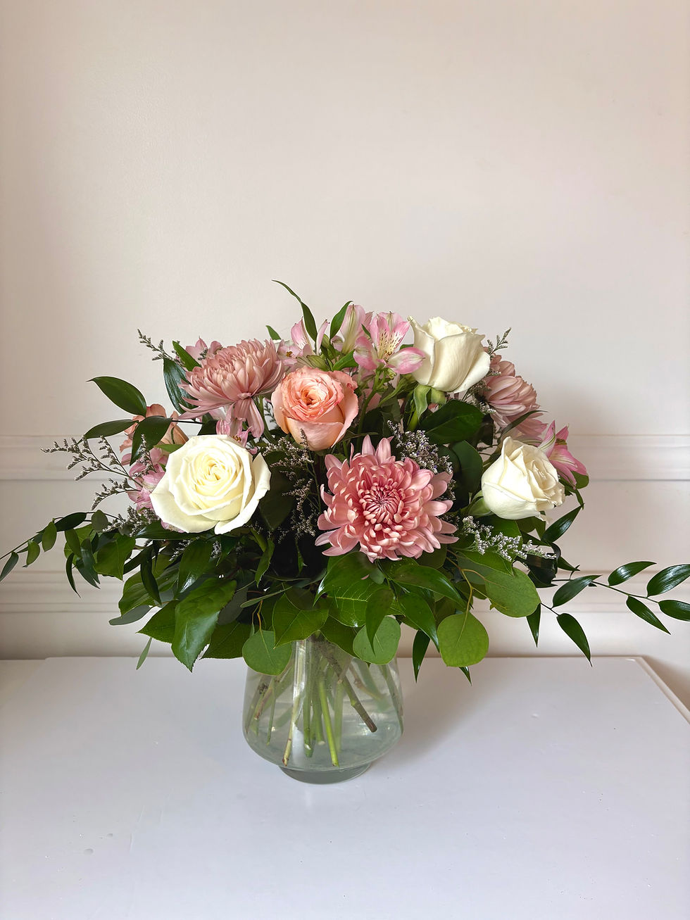 Thumbnail: Roses & Seasonal Flowers Arrangement Mix
