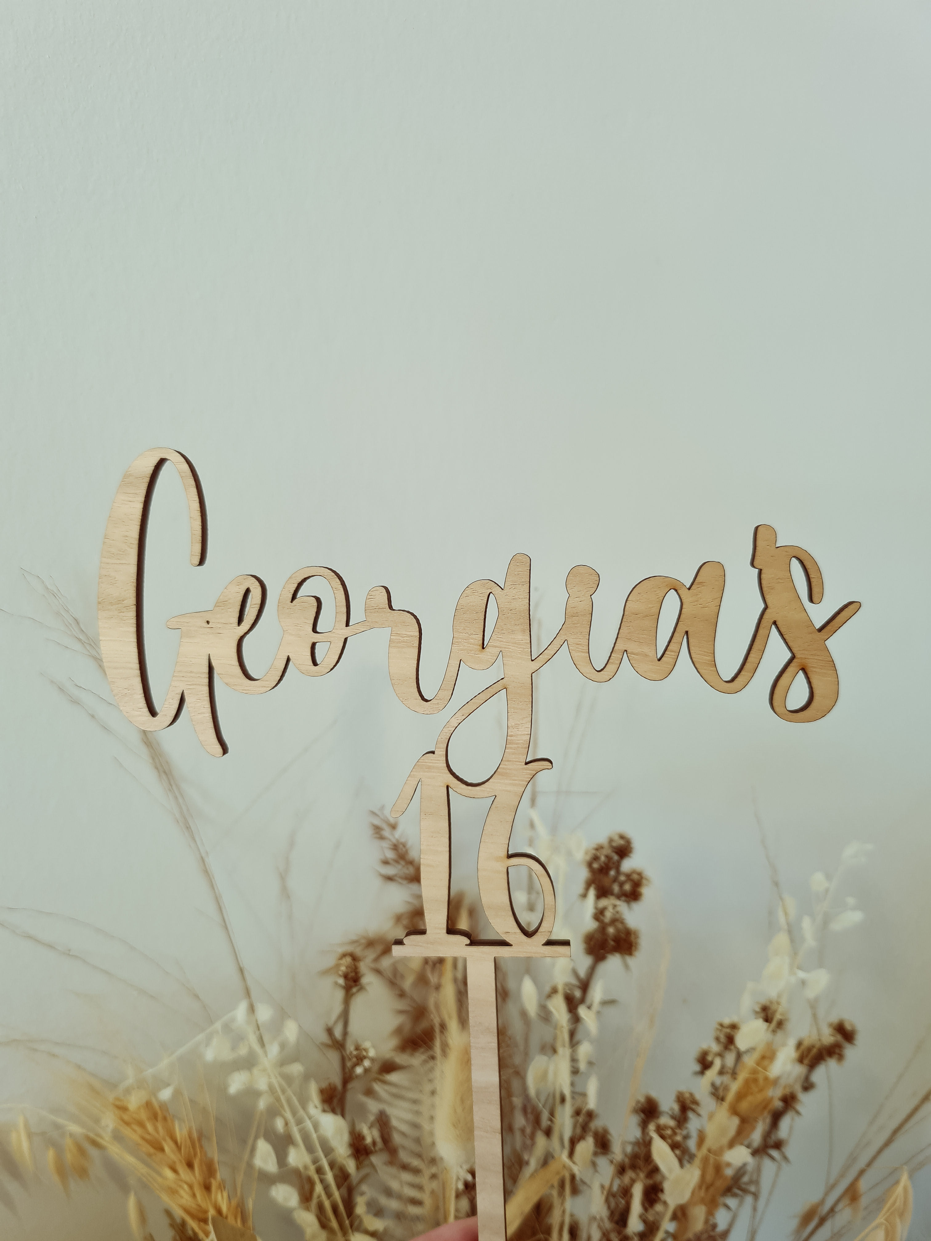 Custom Wooden Cake Topper