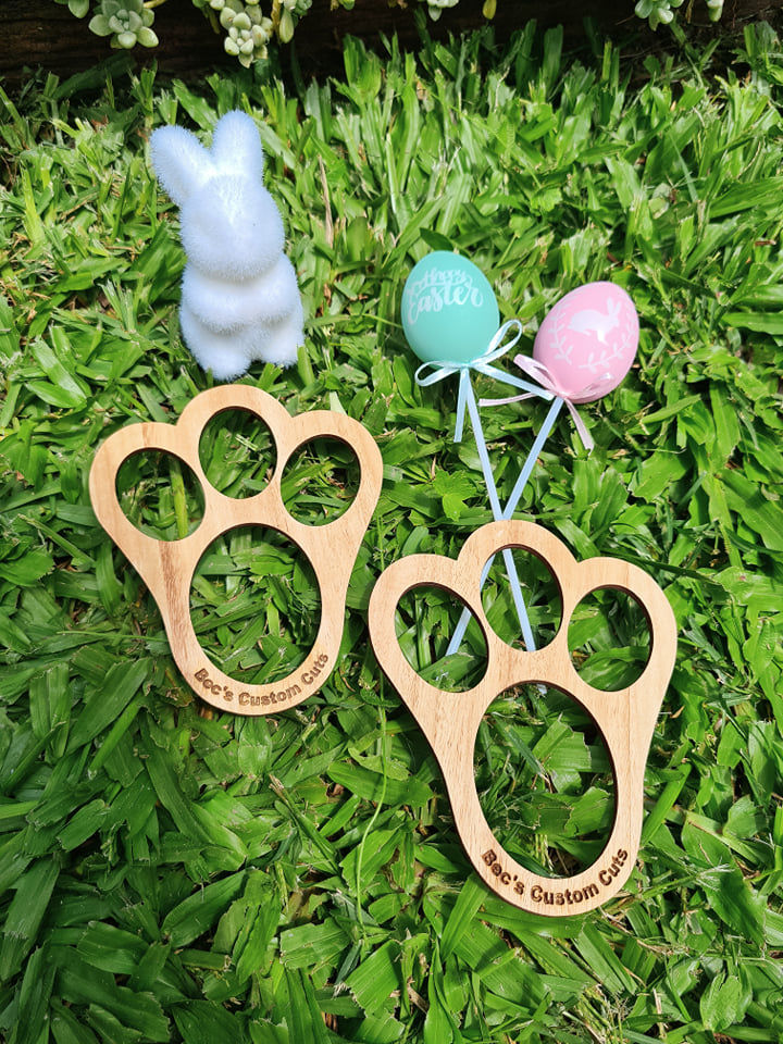 Easter Bunny Footprint Stencil