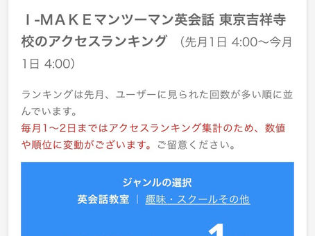 エキテンランキング 10月第1位獲得❗️