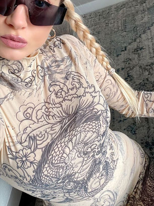 Tattoo-like nude color jumpsuit