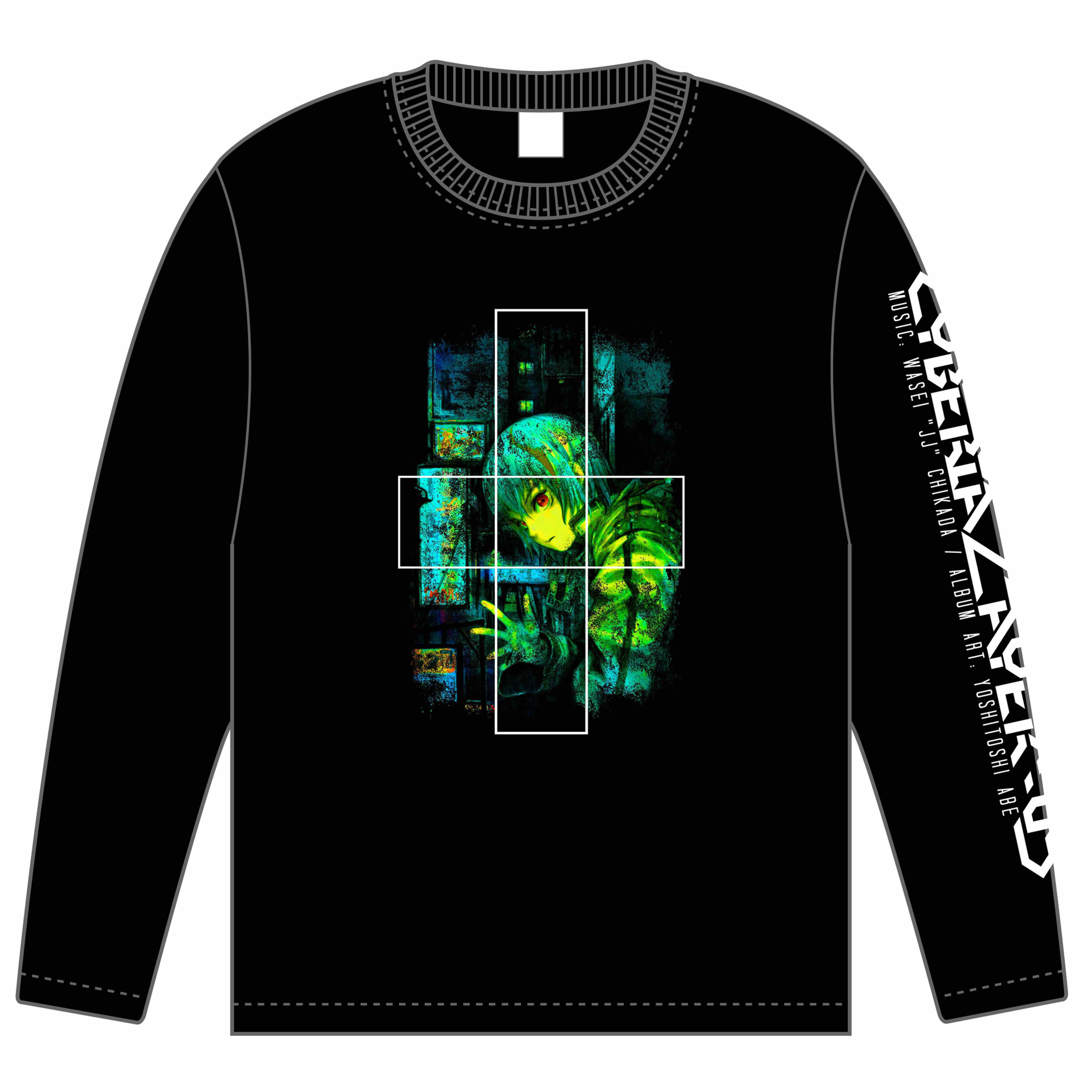 Across the illusions long sleeve T-shirt【Cyberia Layer:05 × messa store】