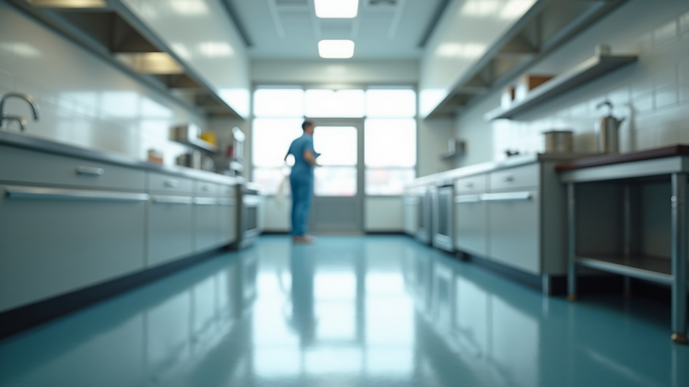 Eye-level view of a spotless kitchen ready for maintenance services