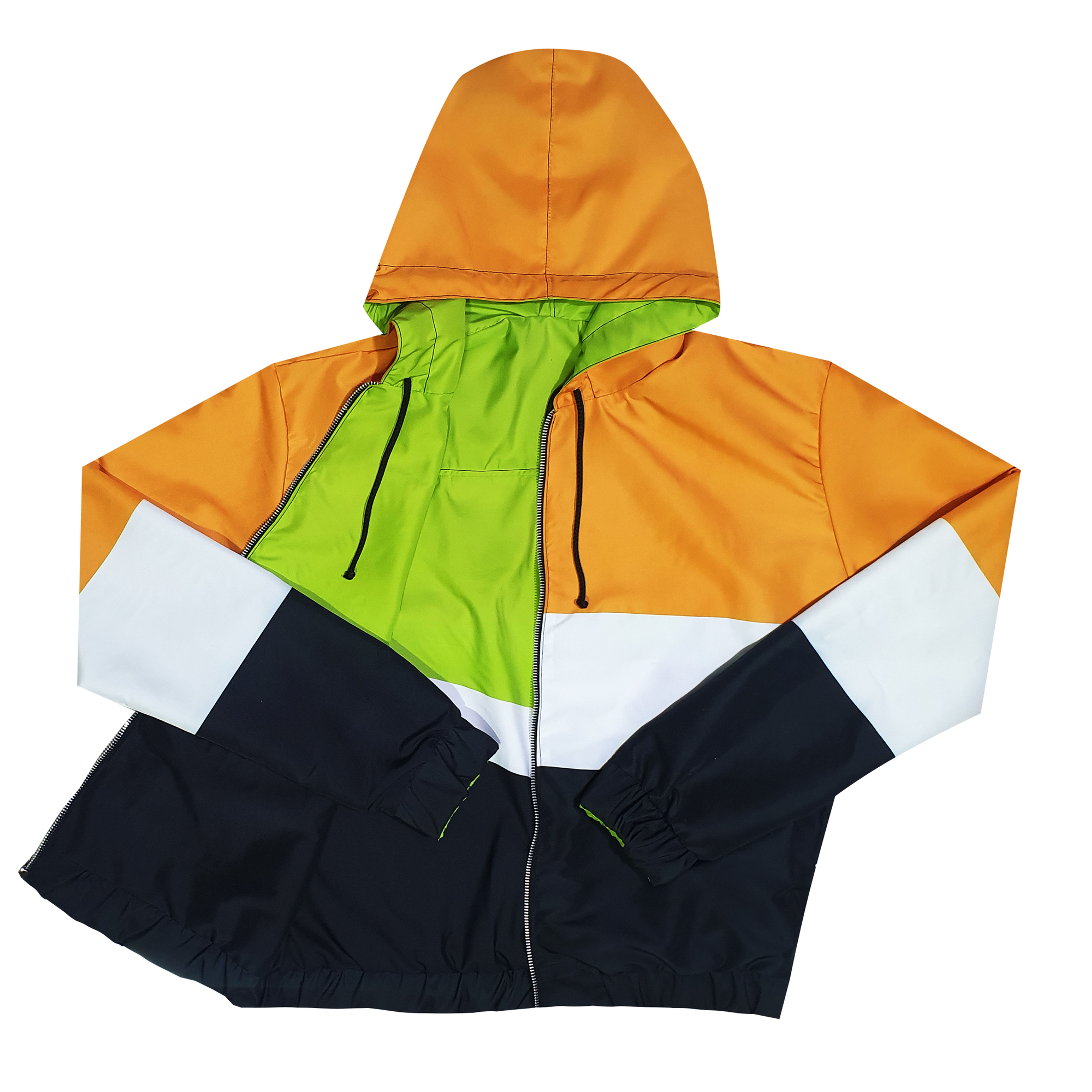 Capucha Hombre BCNaranja/LineGreen