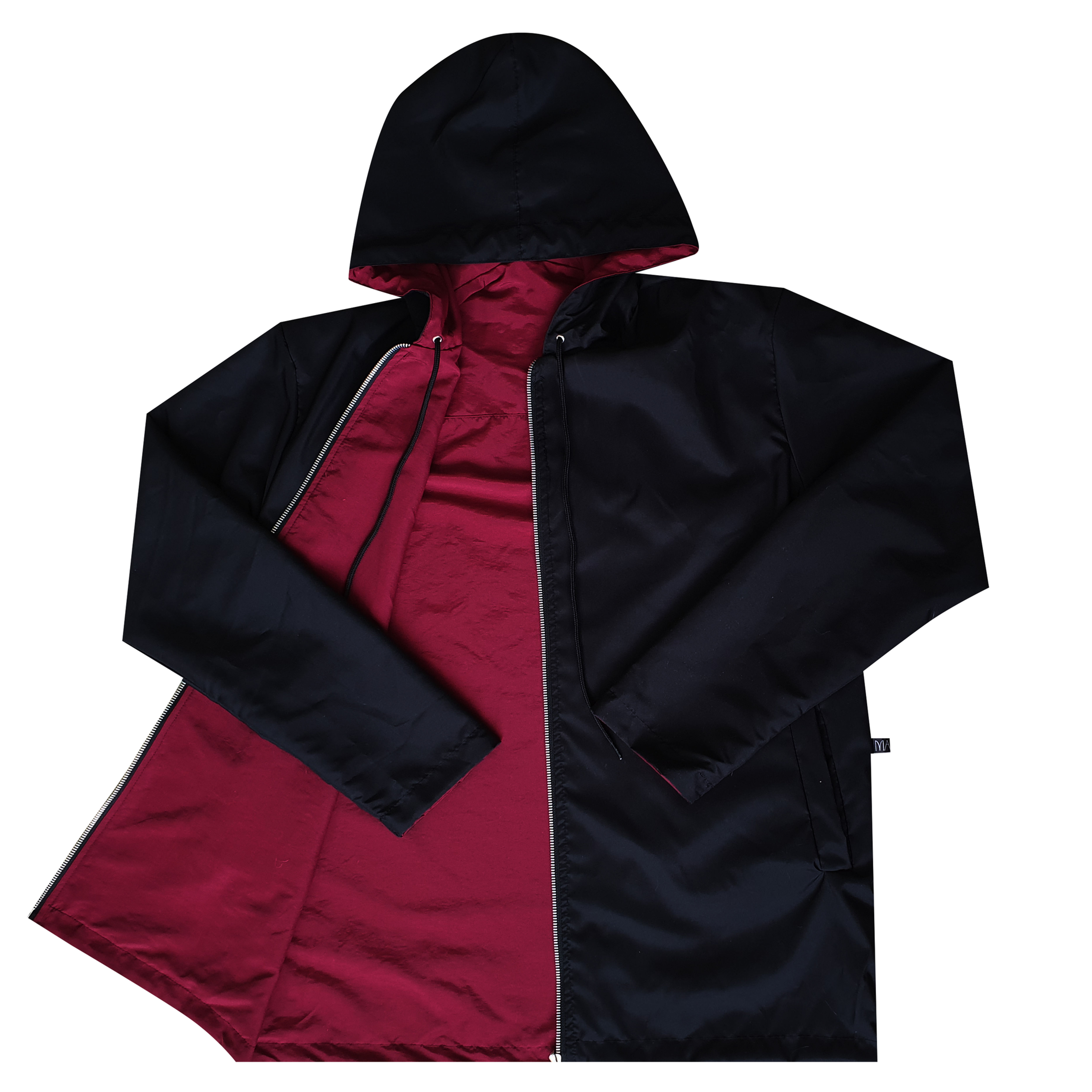 Parka Negra/Vinotinto