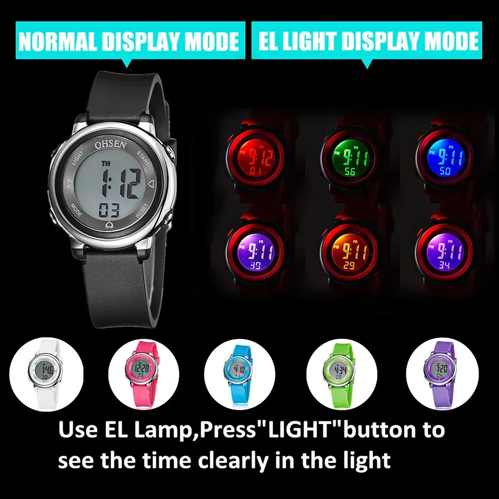 Miniatyrbild: Reloj de nuevo diseño para niña y mujer,digital LCD, para buceo, 50 m,.