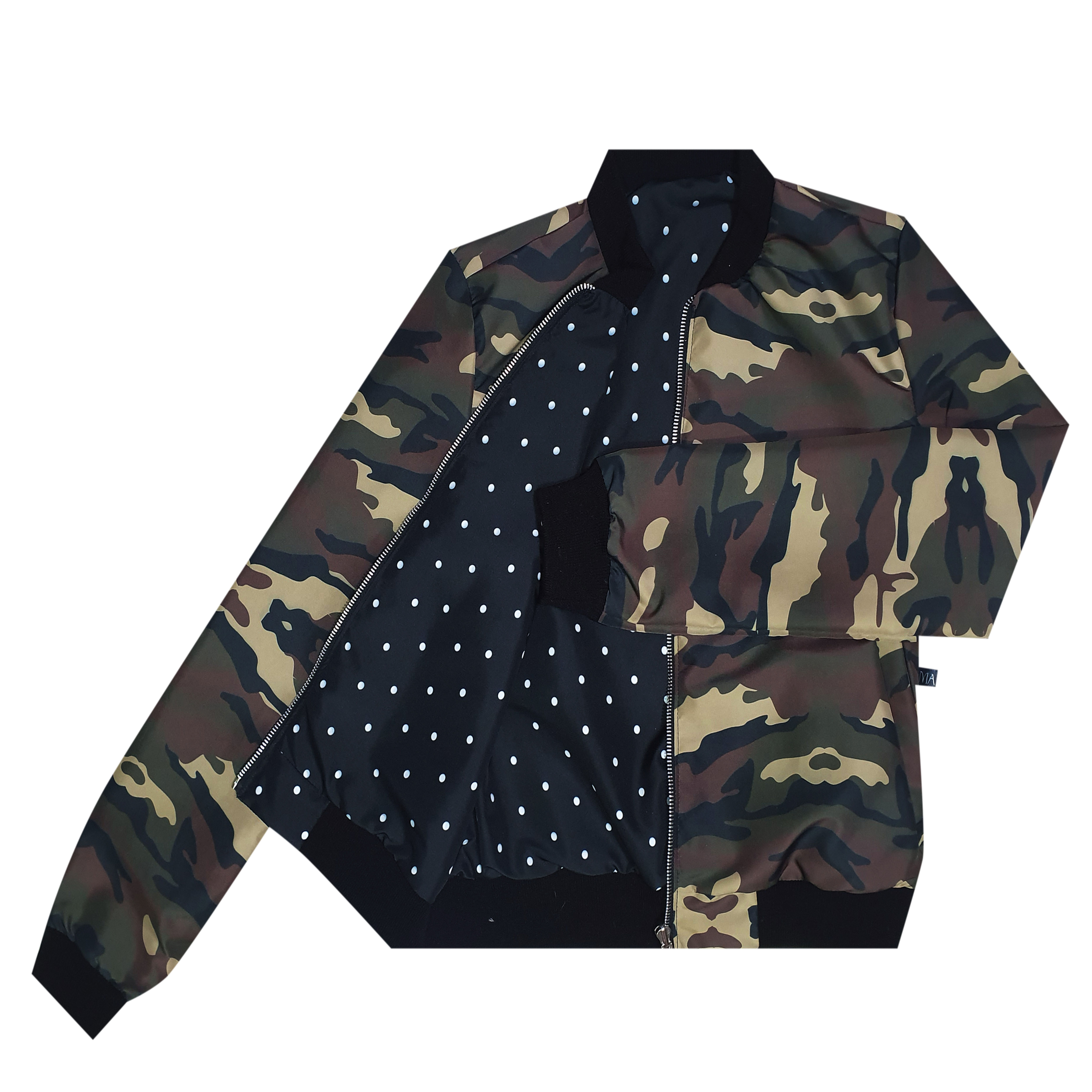 Bomber Mujer PuntosNegra/CamufladaOld