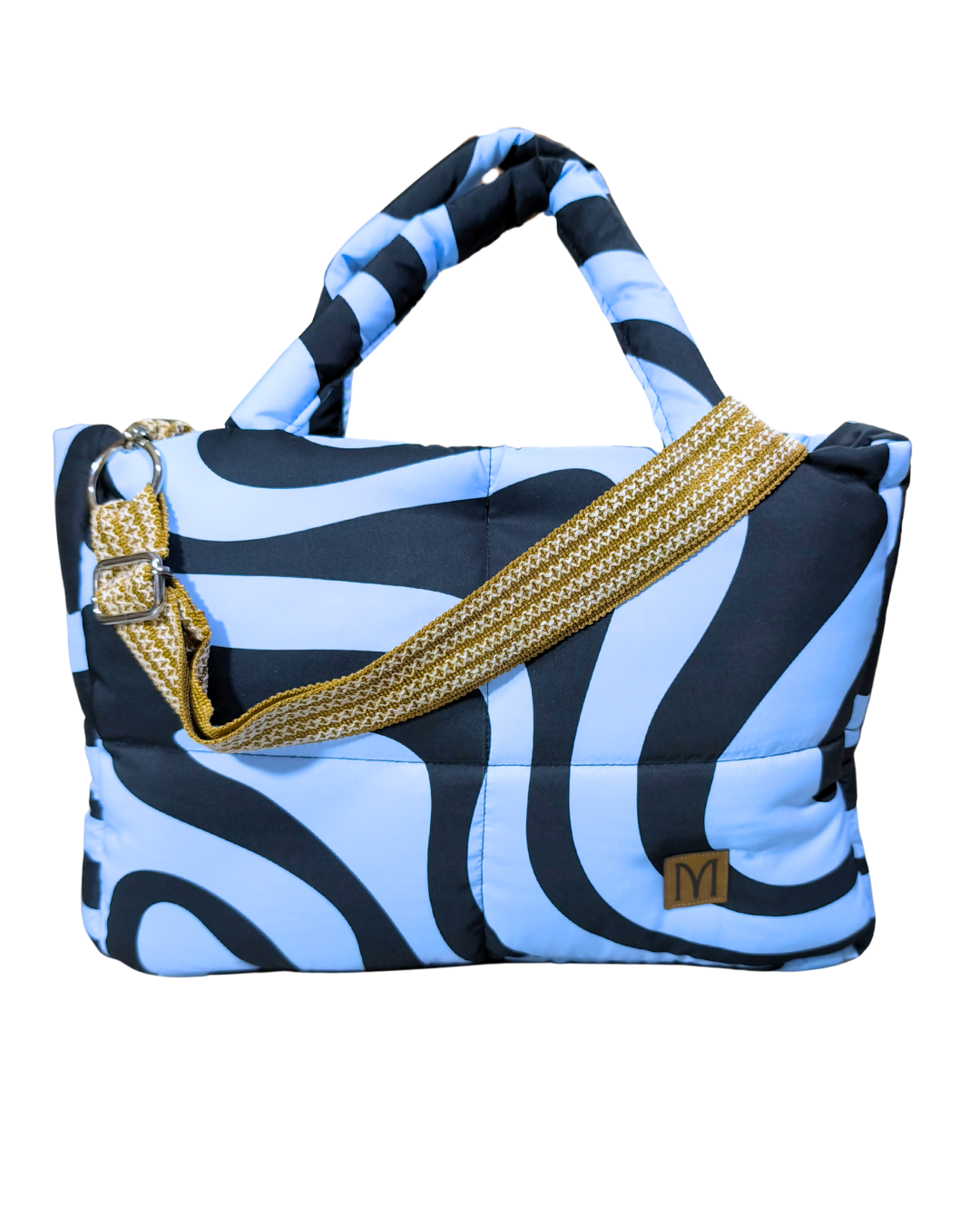 Bolso Puffer Wavy Blue