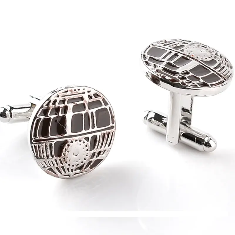 Galaxy Battle Sphere Cufflinks – Silver Novelty Sleeve Buttons