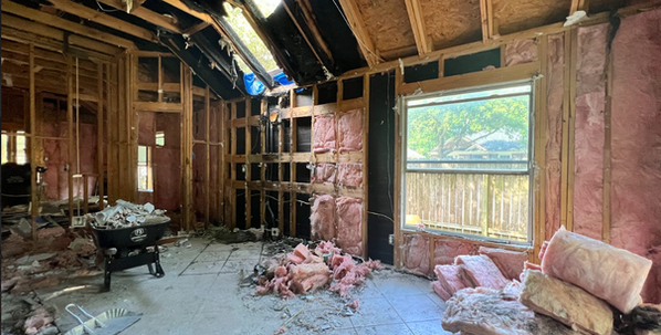 Burn home renovation services wall repairs