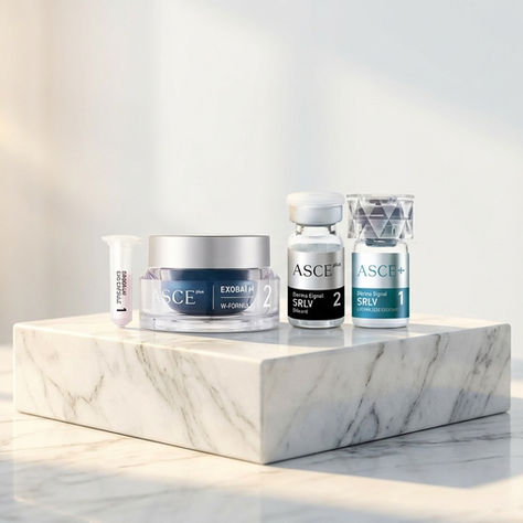 Exosomes vials and exobalm showcase