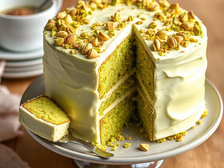 Pistachio Cake with Cream Cheese Frosting