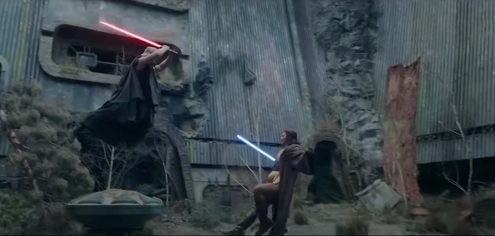 Sol (Lee Jung-jae) and Qimir (Manny Jacinto) engage in an intense lightsaber duel in Disney Plus's 'Star Wars: Acolyte,' highlighting their groundbreaking roles as the first on-screen Asian Force users and their impact on diversity in the Star Wars universe.